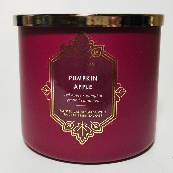 Bath & Body Works Accents Pumpkin Apple 3 Wick Candle Poshmark